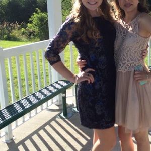 Adrianna Papell Navy Sequin Formal dress
